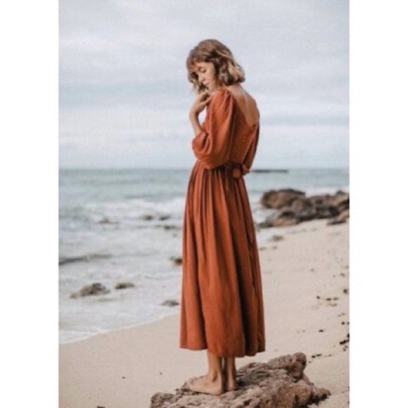 Kara Thoms Bellflower Dress in Red Earth - Picture 2 of 6